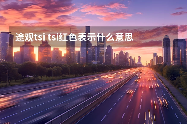 途观tsi tsi红色表示什么意思途观