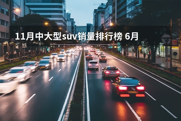 11月中大型suv销量排行榜 6月汽车销量排行榜出炉：国产SUV表现亮眼