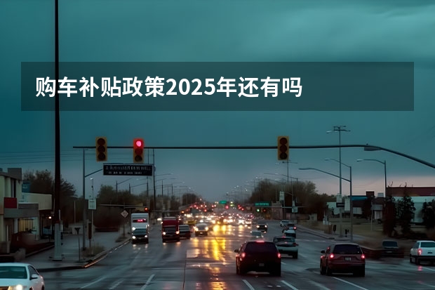 购车补贴政策2025年还有吗