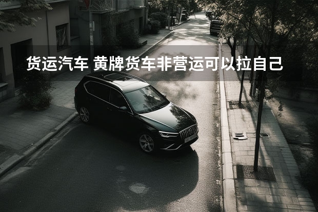 货运汽车 黄牌货车非营运可以拉自己的货物吗