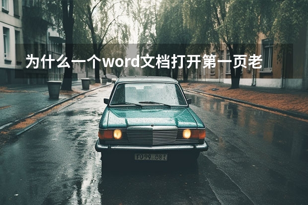 为什么一个word文档打开第一页老是空白页第二页才有内容呢