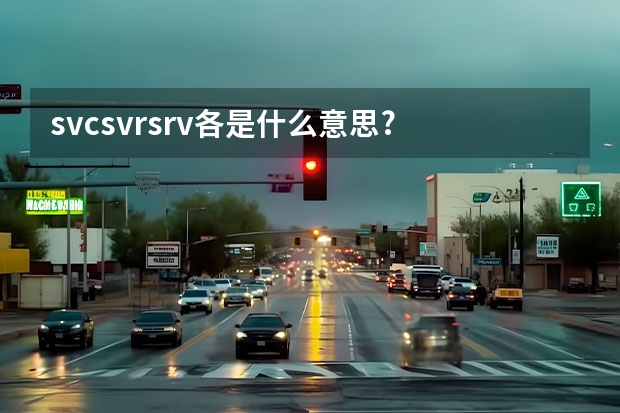 svc/svr/srv各是什么意思?