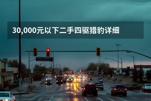 30,000元以下二手四驱猎豹详细分析（猎豹新能源汽车猎豹汽车CS9EV）